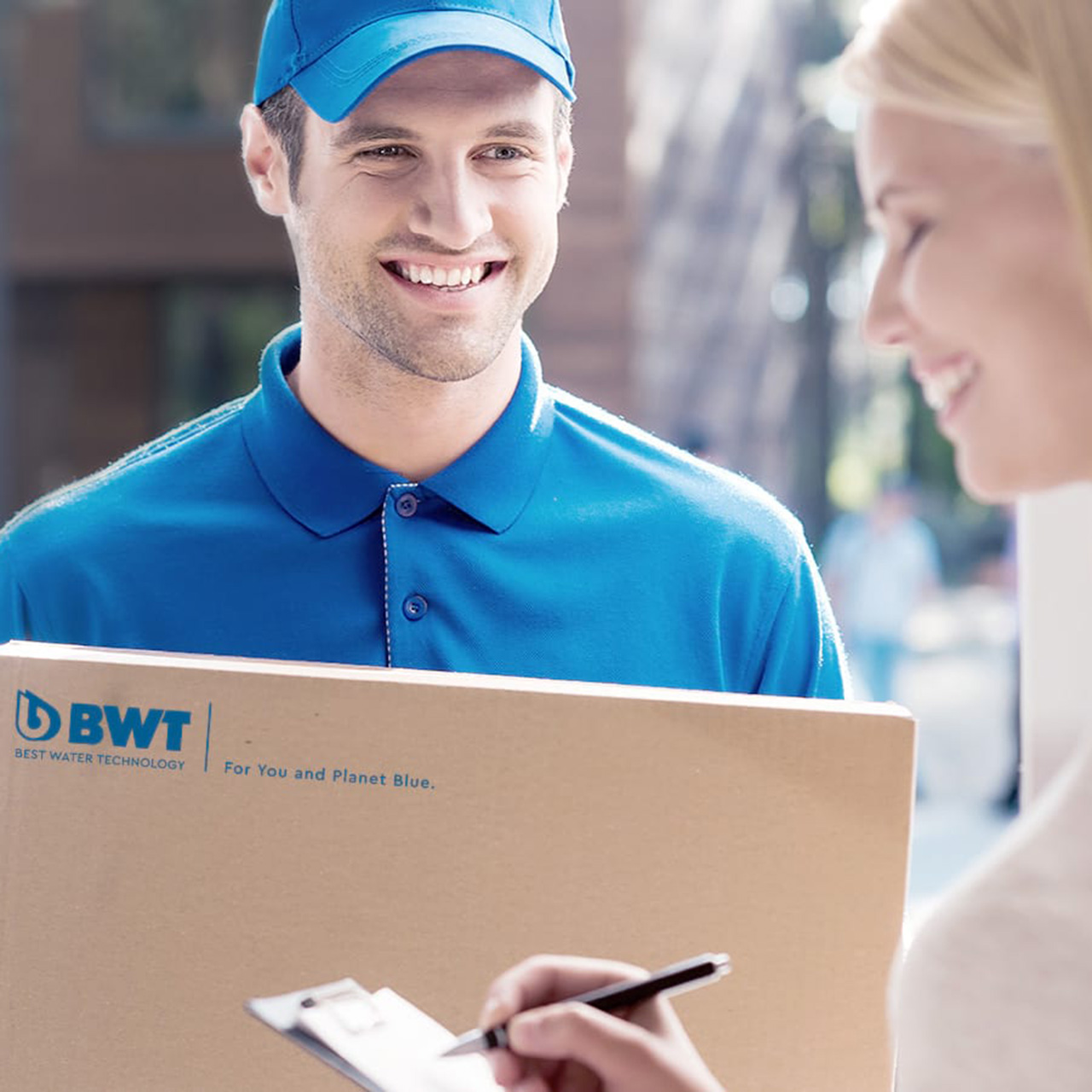 Paketlieferung von BWT