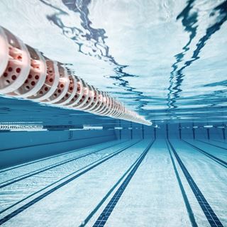 Underwater shot of swimming pool