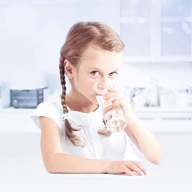 Girl drinking water