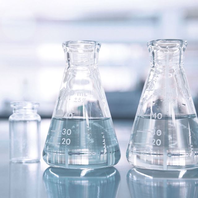 Purified water in vials