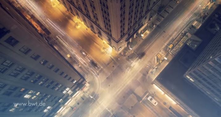 Intersection at night