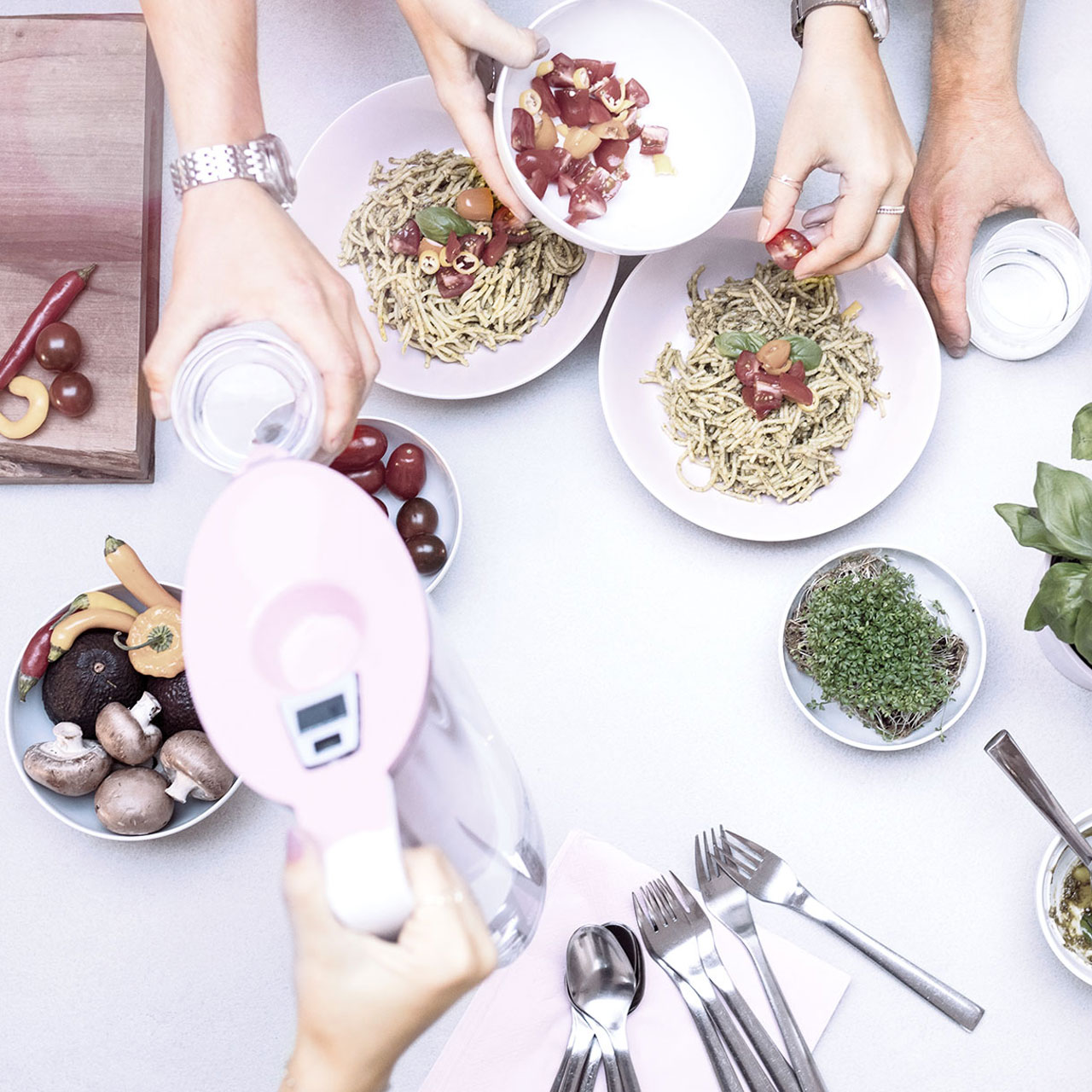 Une alimentation saine sur la table