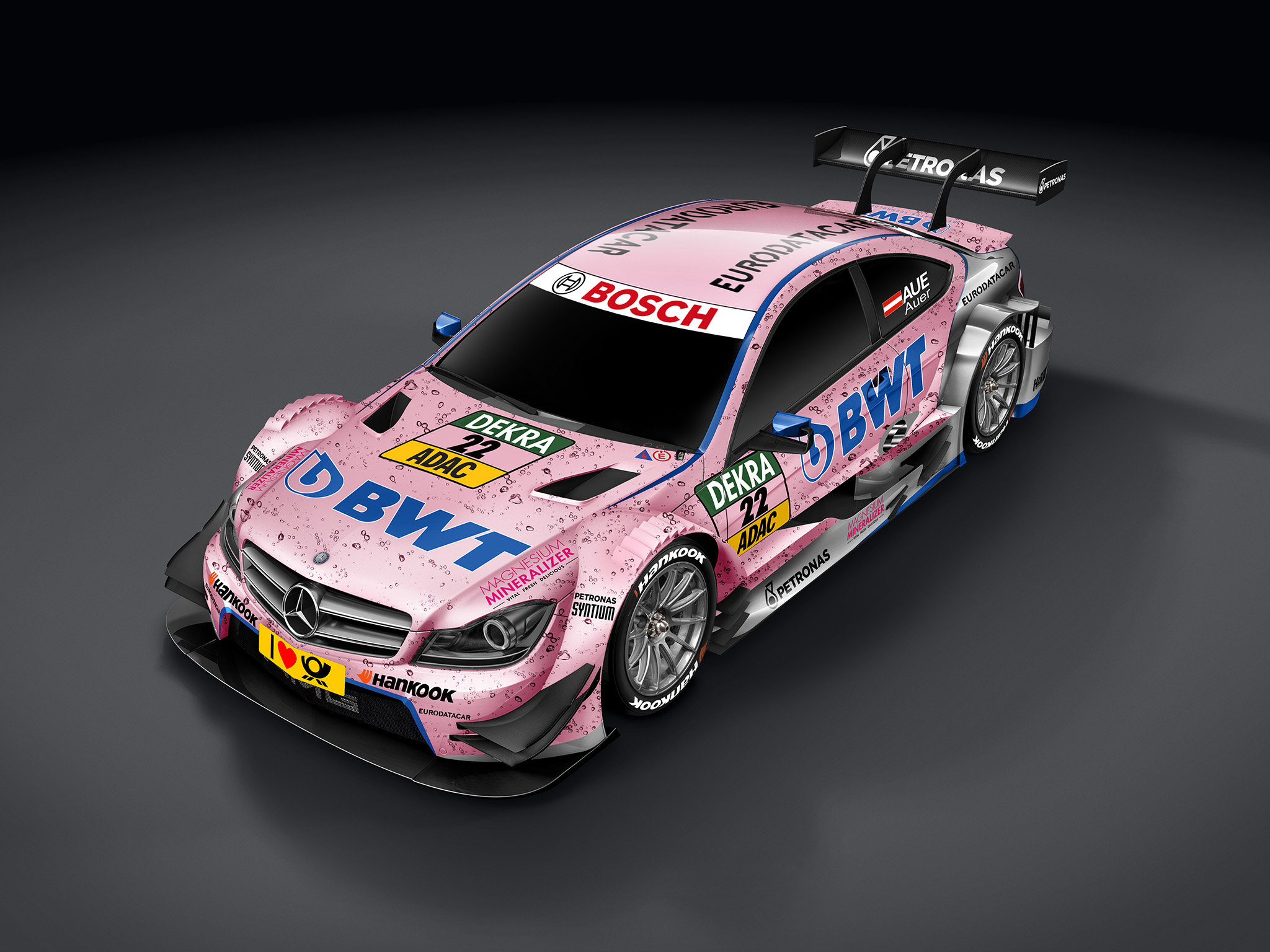 BWT sponsored Mercedes DTM car