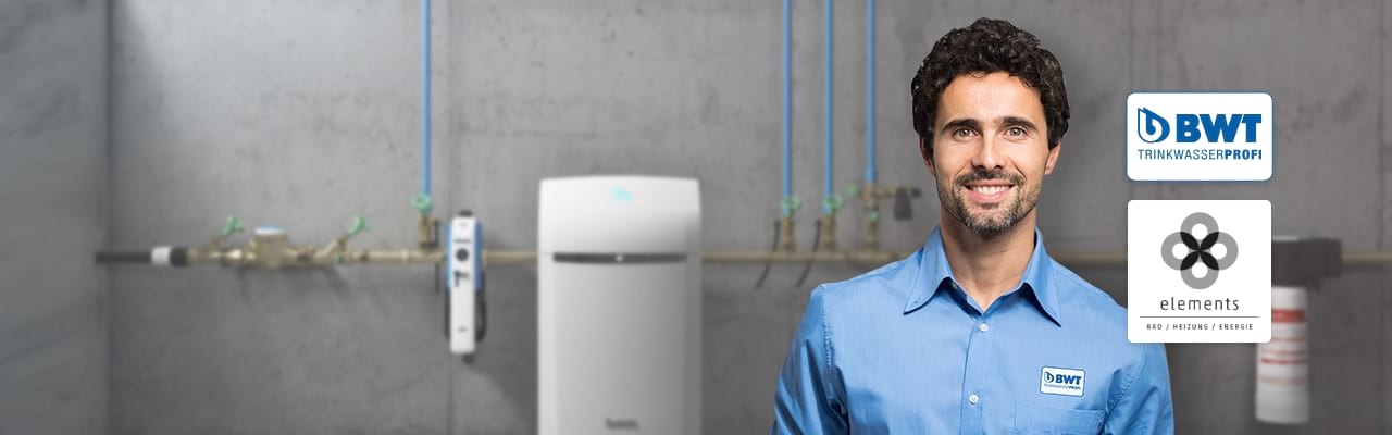 Installer in front of BWT products